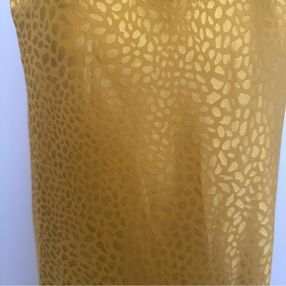 NWT - JAUS Yellow Satin Slip Dress S - Picture 5 of 9